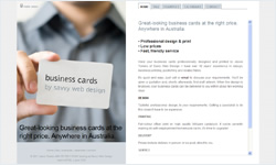 Business cards website screenshot